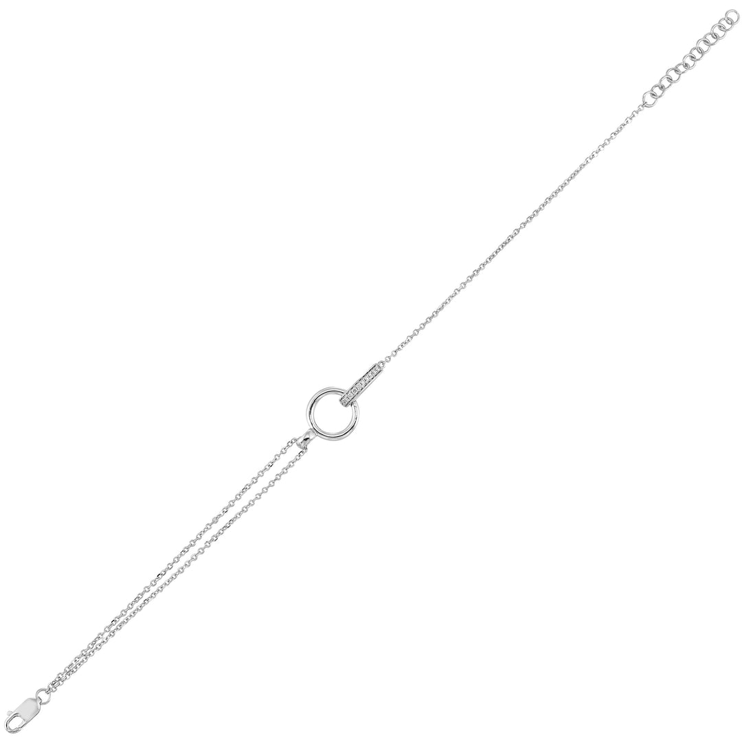 14Kt White Gold Diamond 1/20Ctw Bracelet
