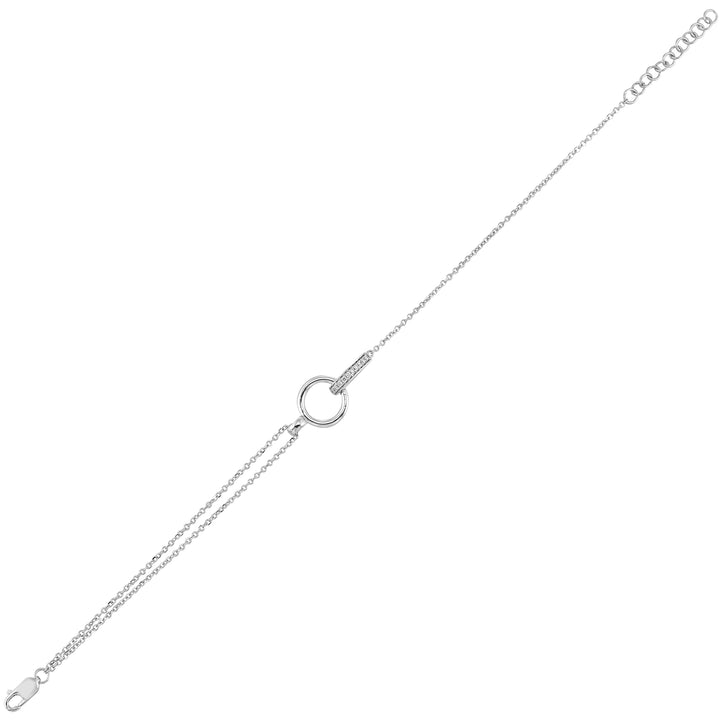 14Kt White Gold Diamond 1/20Ctw Bracelet