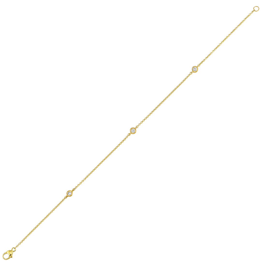 14Kt Yellow Gold Diamond 1/7Ctw Bracelet