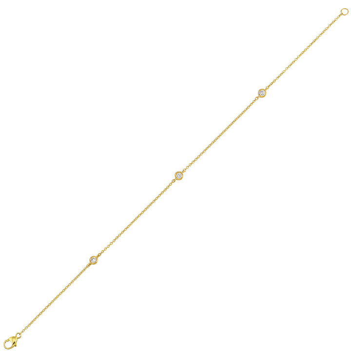 14Kt Yellow Gold Diamond 1/7Ctw Bracelet