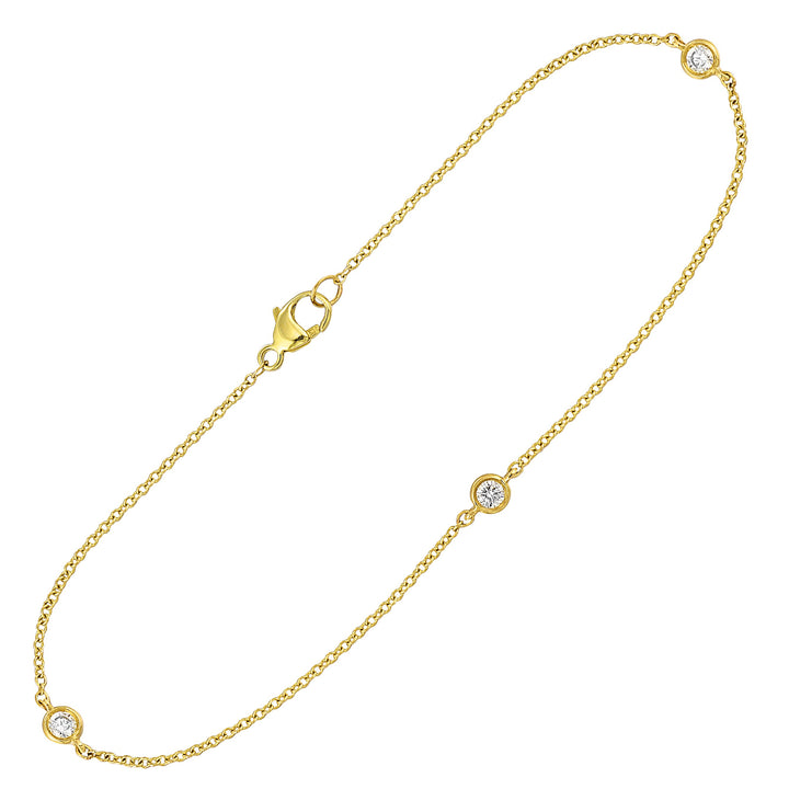 14Kt Yellow Gold Diamond 1/7Ctw Bracelet