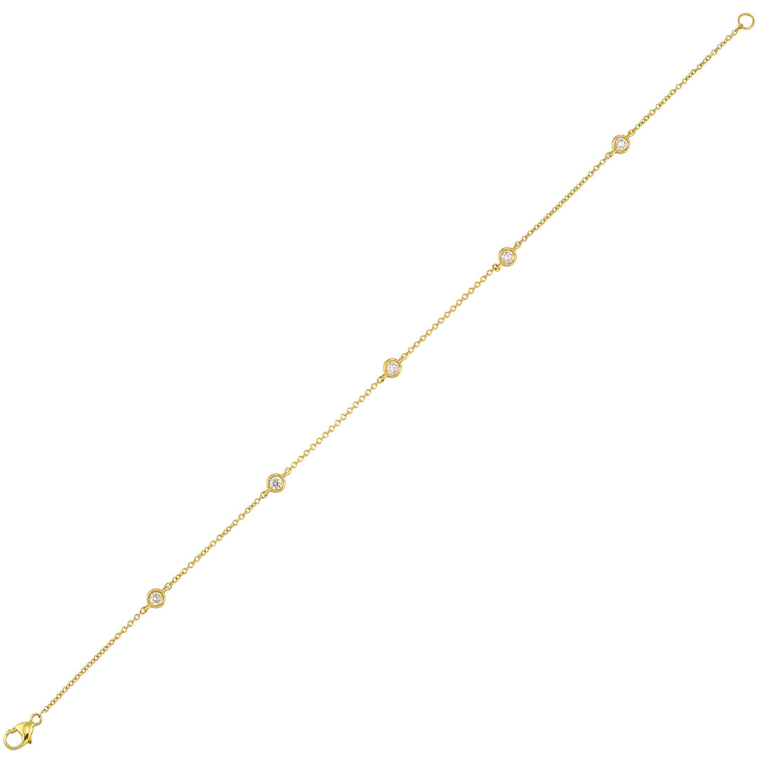 14Kt Yellow Gold Diamond 1/4Ctw Bracelet