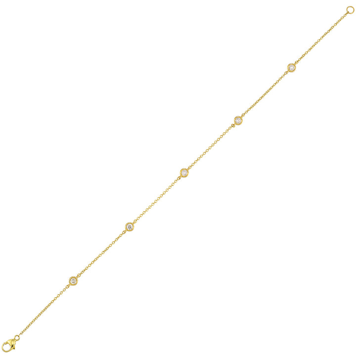 14Kt Yellow Gold Diamond 1/4Ctw Bracelet