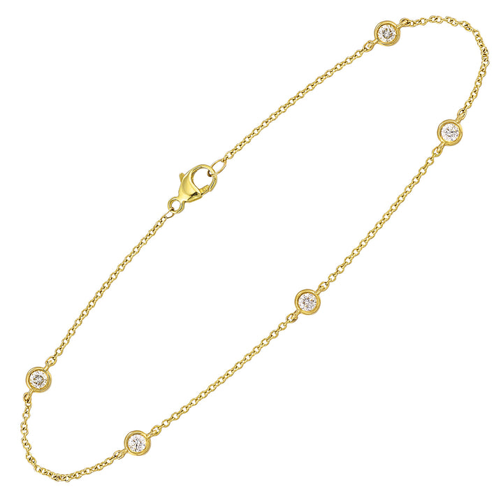 14Kt Yellow Gold Diamond 1/4Ctw Bracelet