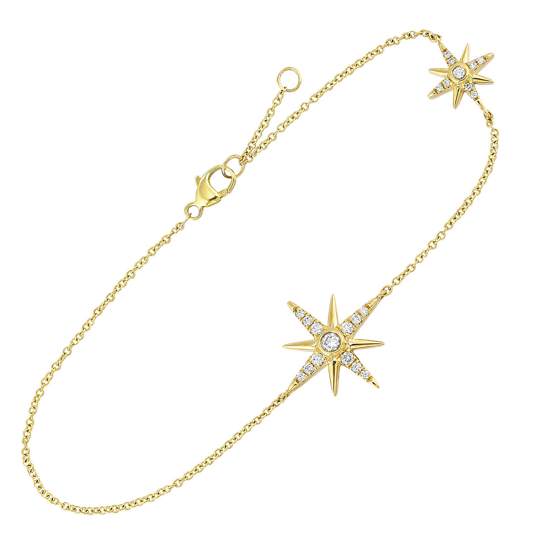 14Kt Yellow Gold Diamond 1/5Ctw Bracelet