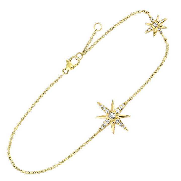 14Kt Yellow Gold Diamond 1/5Ctw Bracelet