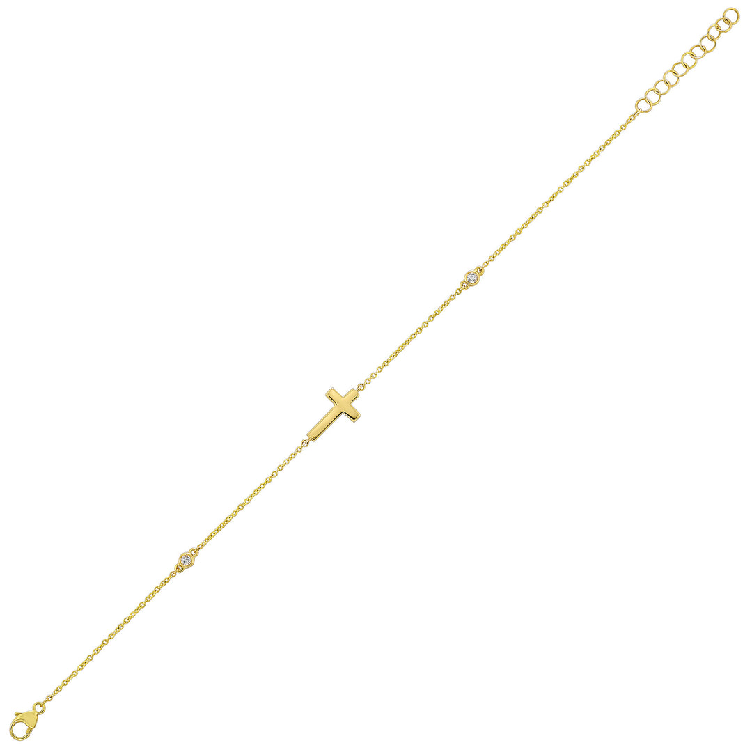 14Kt Yellow Gold Diamond 1/20Ctw Bracelet