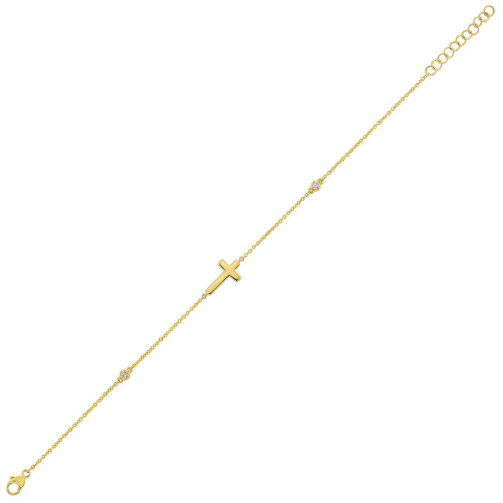 14Kt Yellow Gold Diamond 1/20Ctw Bracelet