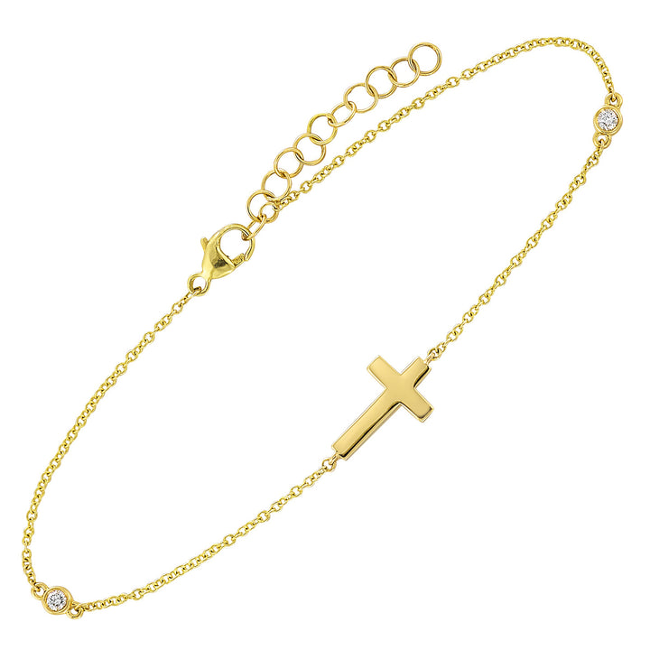14Kt Yellow Gold Diamond 1/20Ctw Bracelet