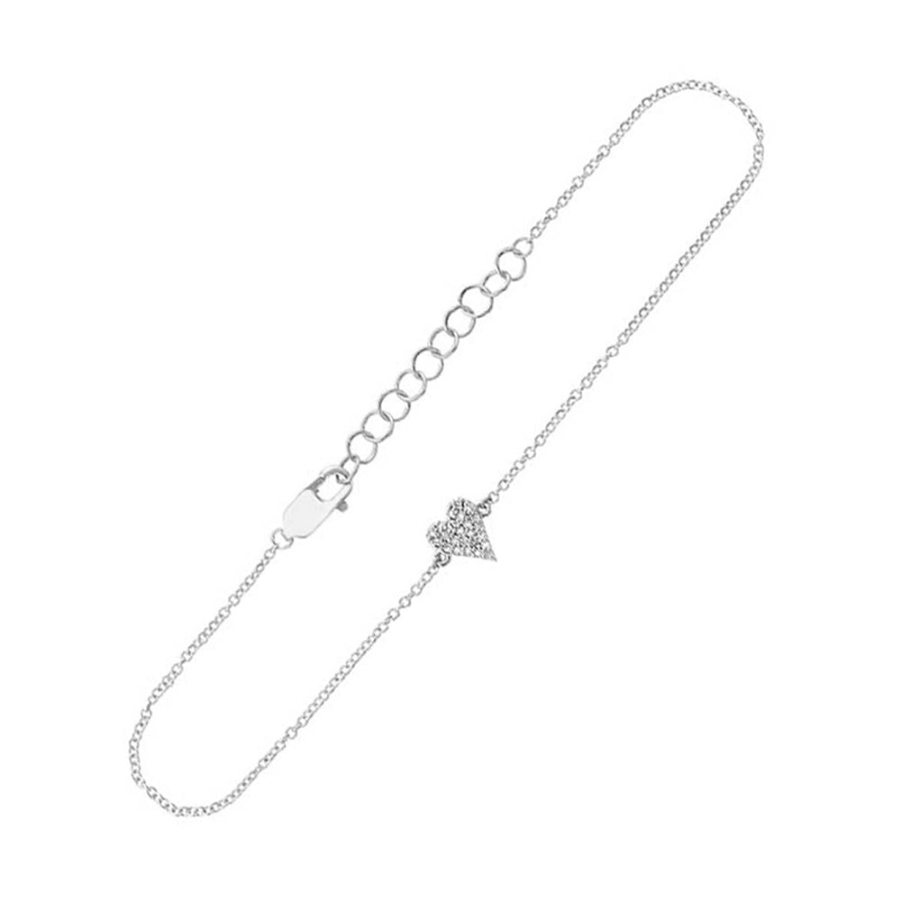 14Kt White Gold Diamond 1/20Ctw Bracelet