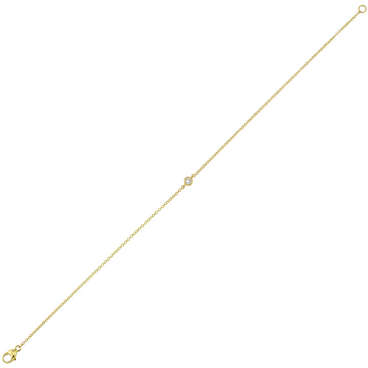14Kt Yellow Gold Diamond 1/20Ctw Bracelet