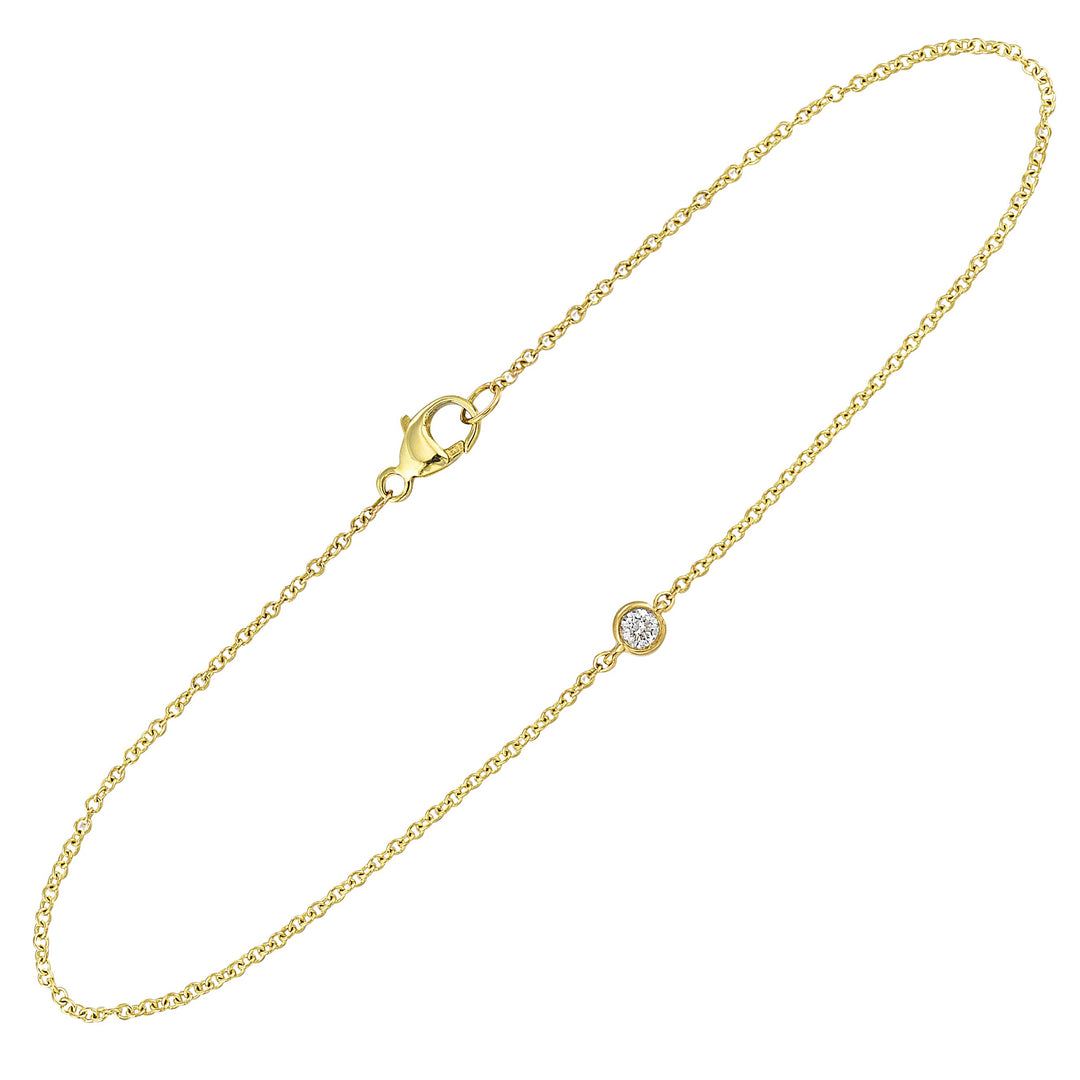 14Kt Yellow Gold Diamond 1/20Ctw Bracelet