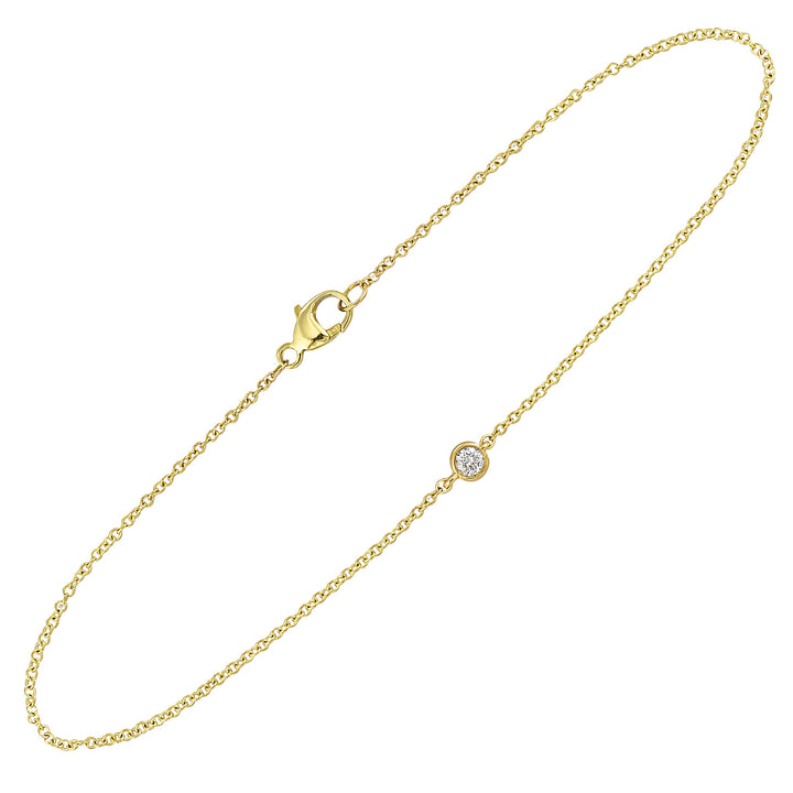 14Kt Yellow Gold Diamond 1/20Ctw Bracelet