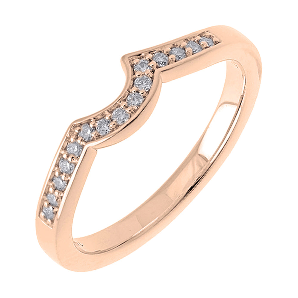 14Kt Rose Gold Diamond 1/8Ctw Ring