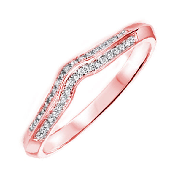 14Kt Rose Gold Diamond 1/10Ctw Ring