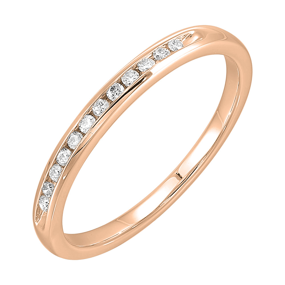 14Kt Rose Gold Diamond 1/10Ctw Ring