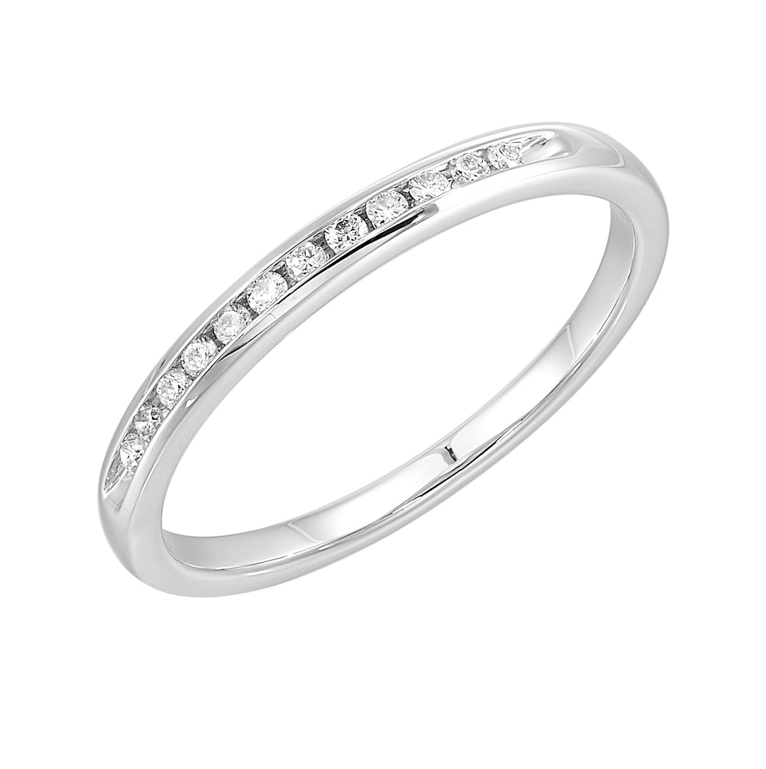 89 Facet 14Kt White Gold Diamond 1/10Ctw Ring
