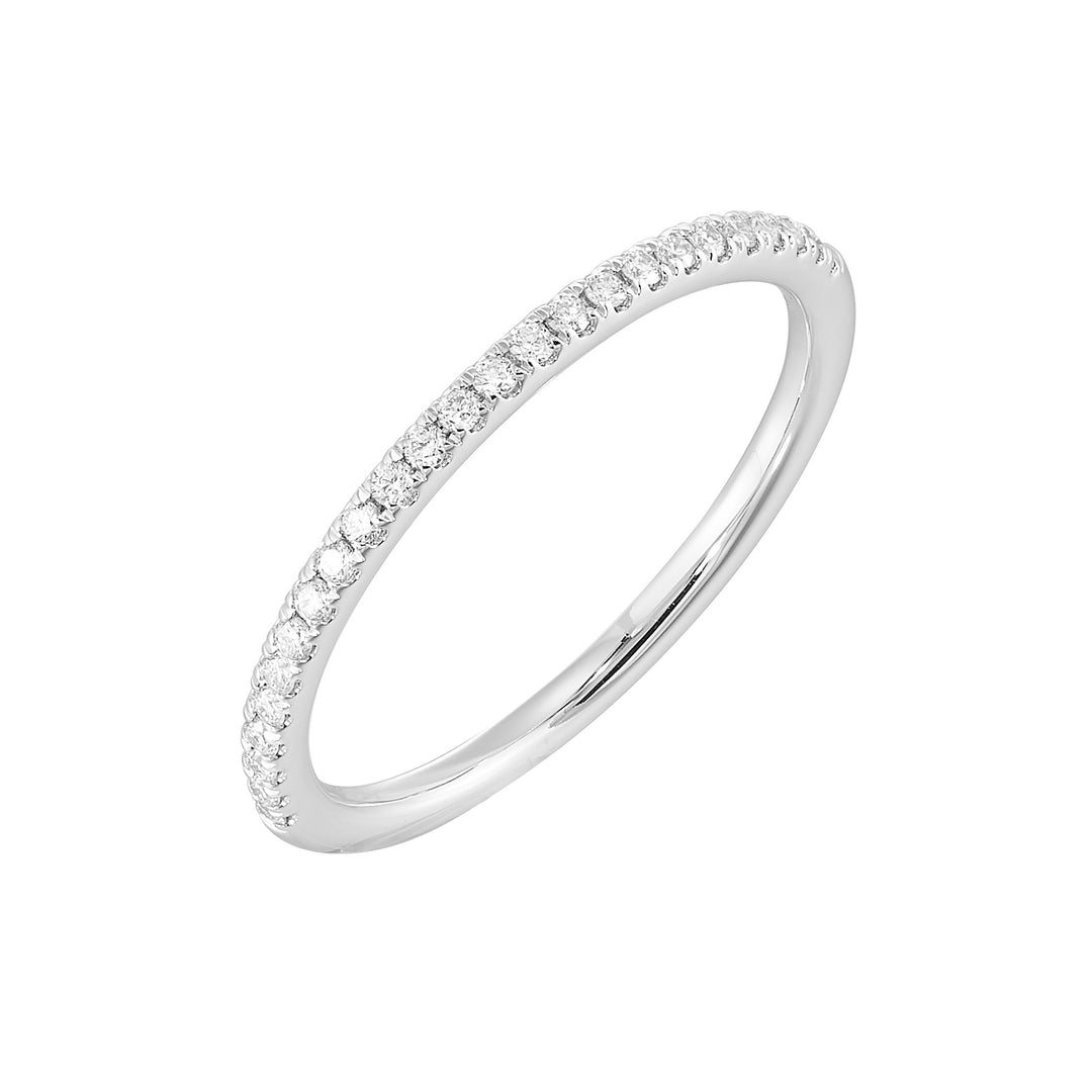 89 Facet 14Kt White Gold Diamond 1/7Ctw Ring