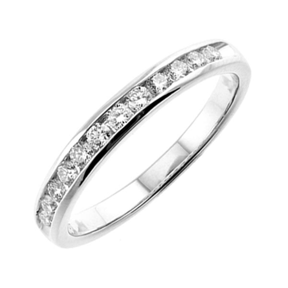 89 Facet 14Kt White Gold Diamond 1/2Ctw Ring