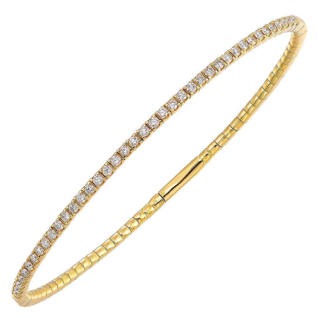14Kt Yellow Gold Diamond 3/4Ctw Bangle