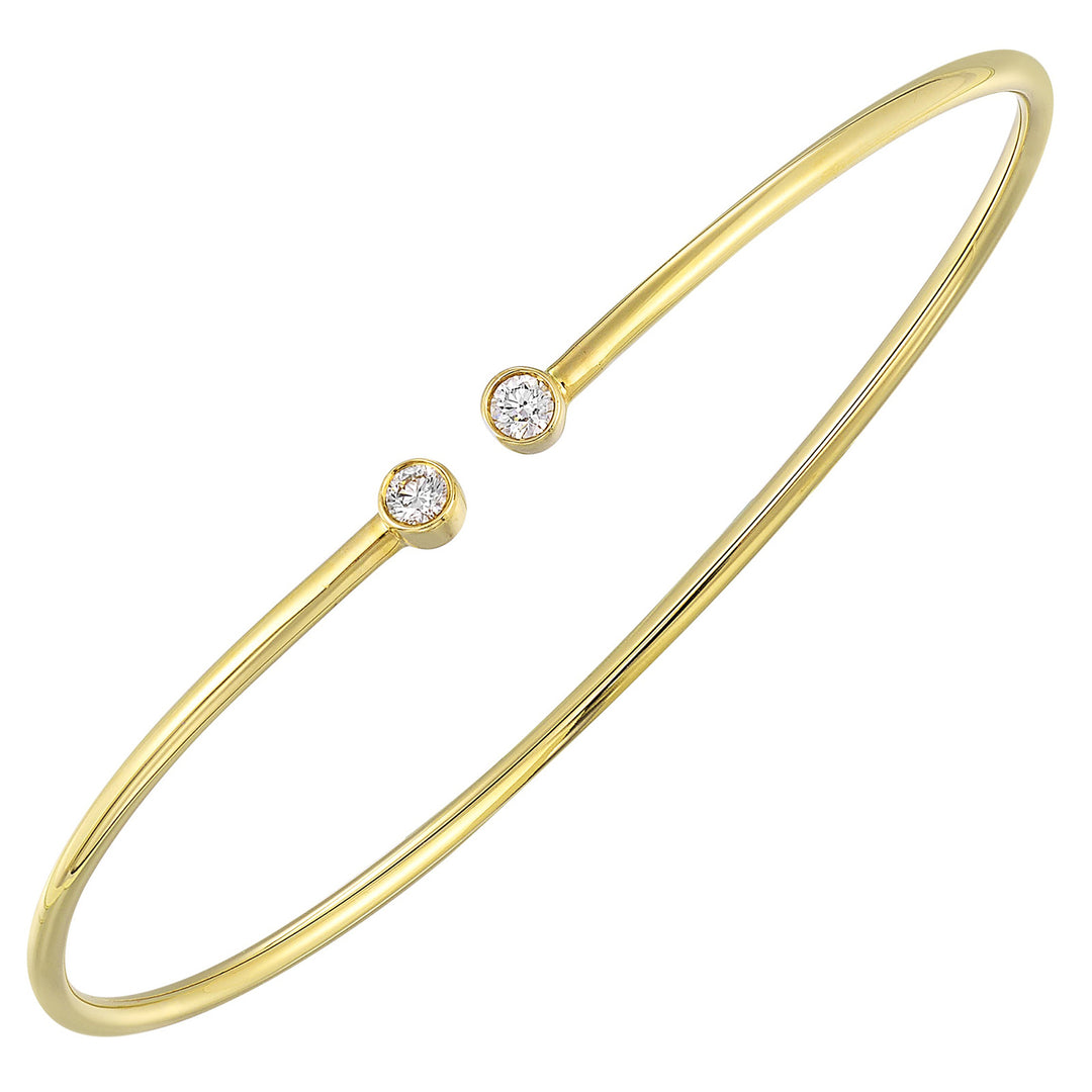 14Kt Yellow Gold Diamond 1/5Ctw Bangle