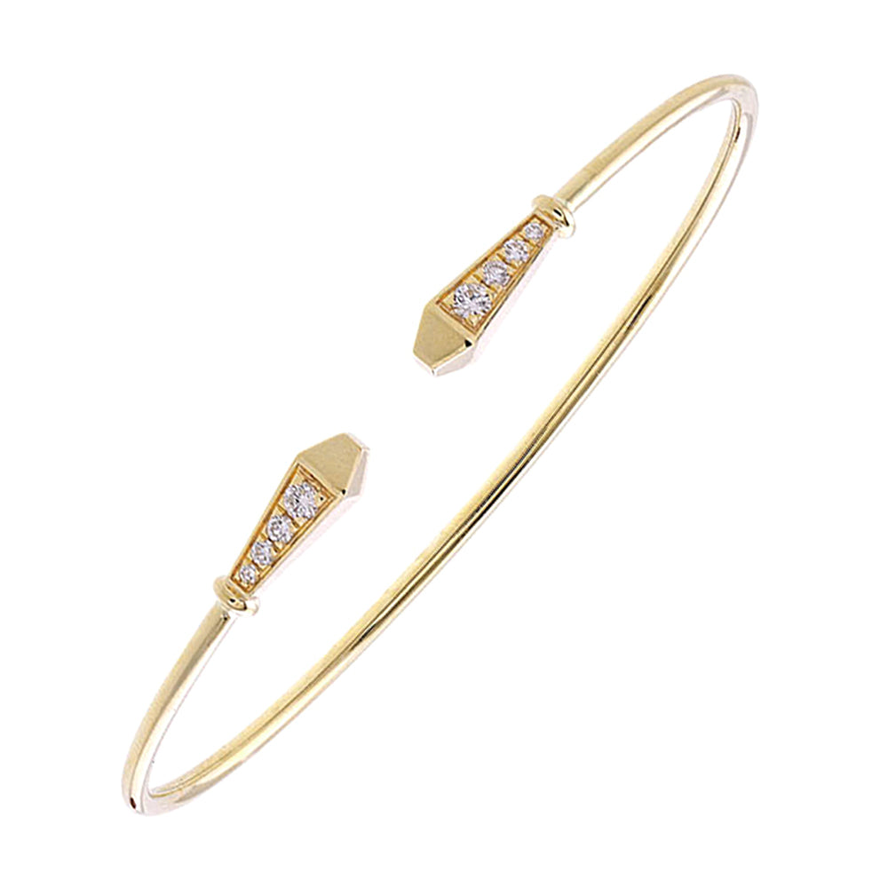 14Kt Yellow Gold Diamond 1/4Ctw Bangle