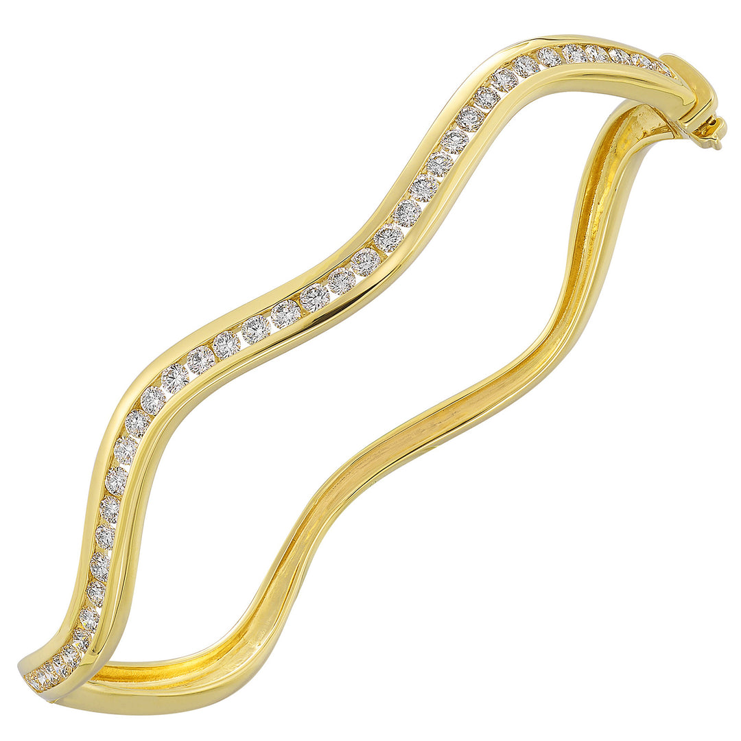 14Kt Yellow Gold Diamond 1 1/4Ctw Bangle