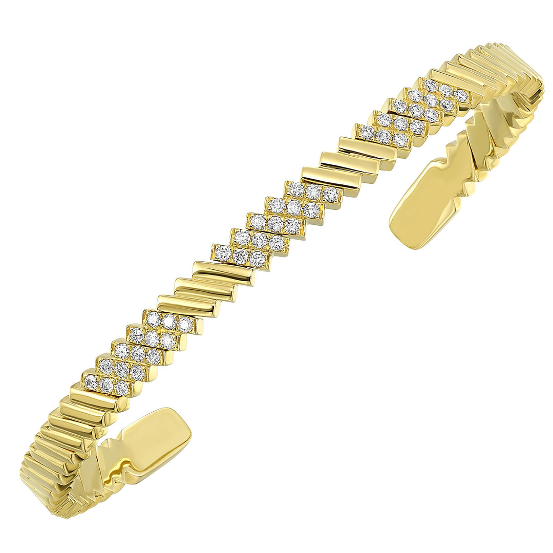 14Kt Yellow Gold Diamond 1/2Ctw Bangle