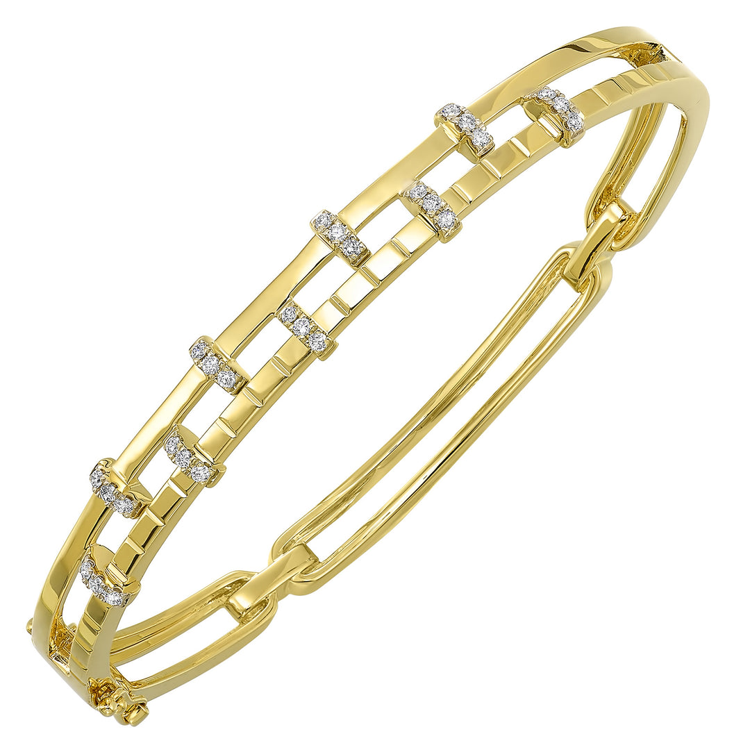 14Kt Yellow Gold Diamond 1/3Ctw Bangle