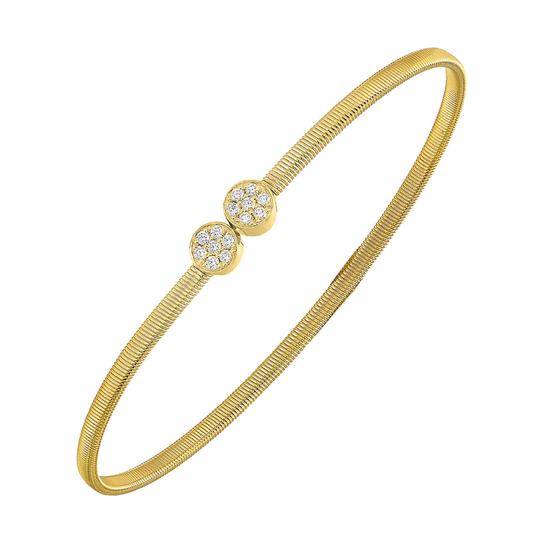 14Kt Yellow Gold Diamond 1/6Ctw Bangle