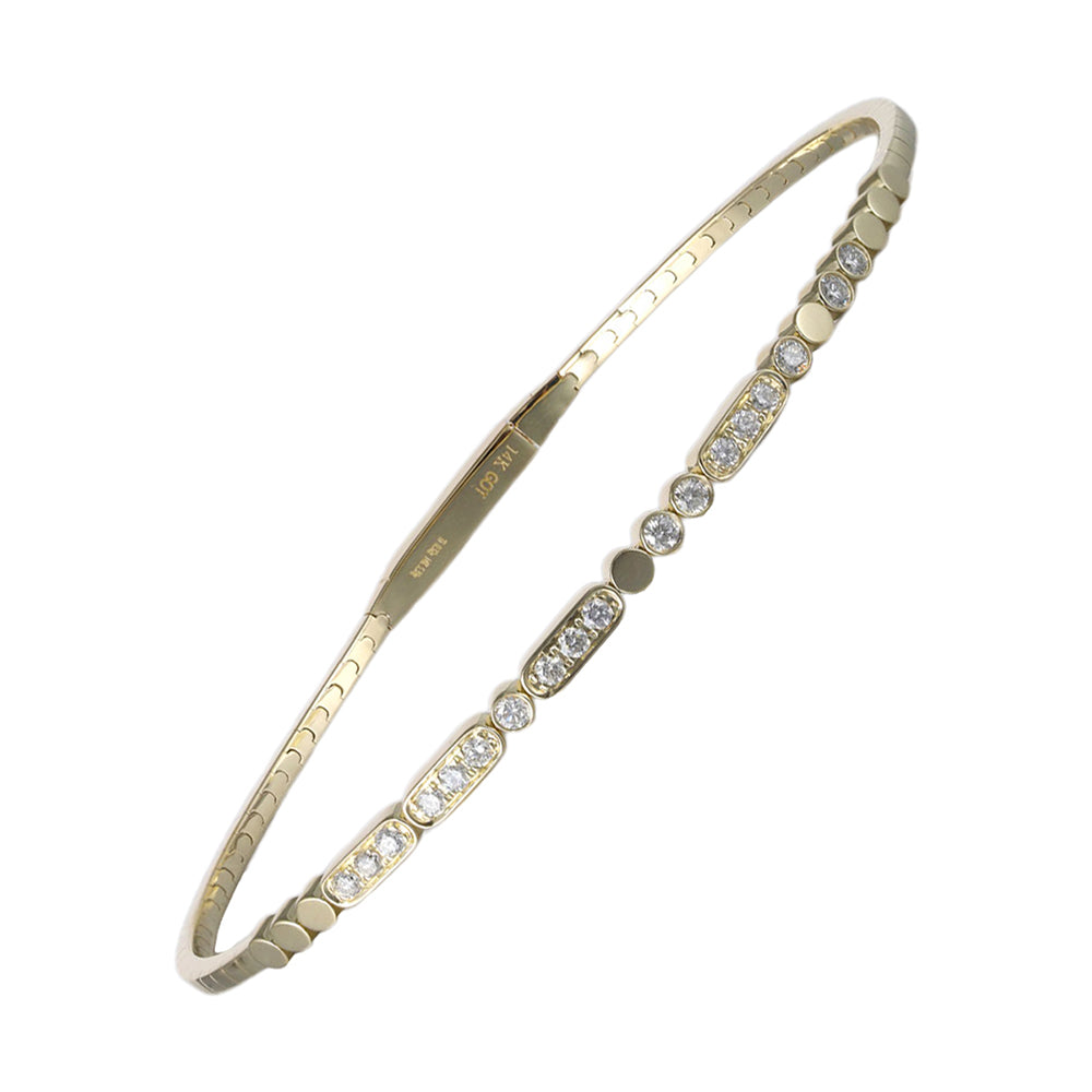 14Kt Yellow Gold Diamond 1/3Ctw Bangle