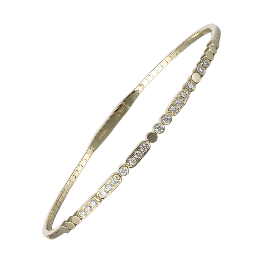 14Kt Yellow Gold Diamond 1/3Ctw Bangle
