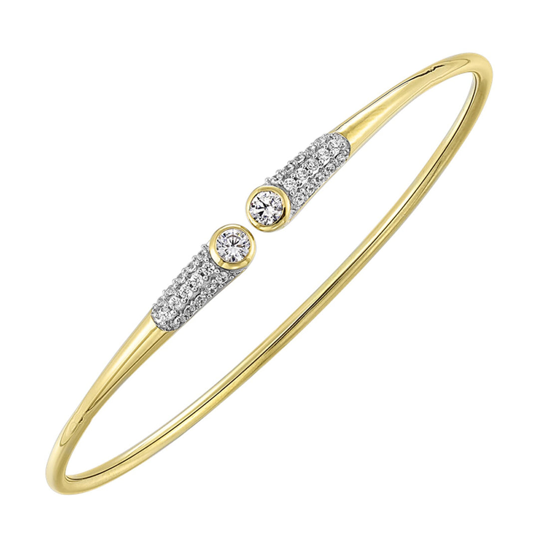10Kt Yellow Gold Diamond 5/8Ctw Bangle