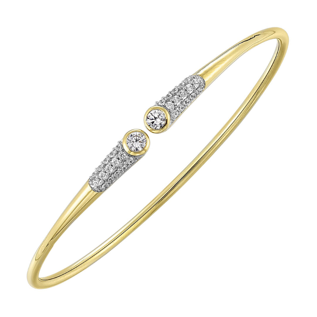 14Kt Yellow Gold Diamond 5/8Ctw Bangle