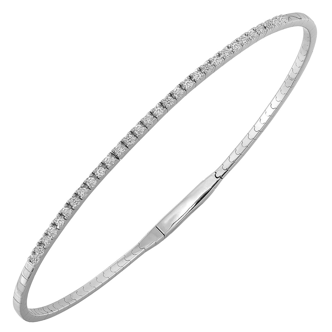 14Kt White Gold Diamond 1/3Ctw Bangle