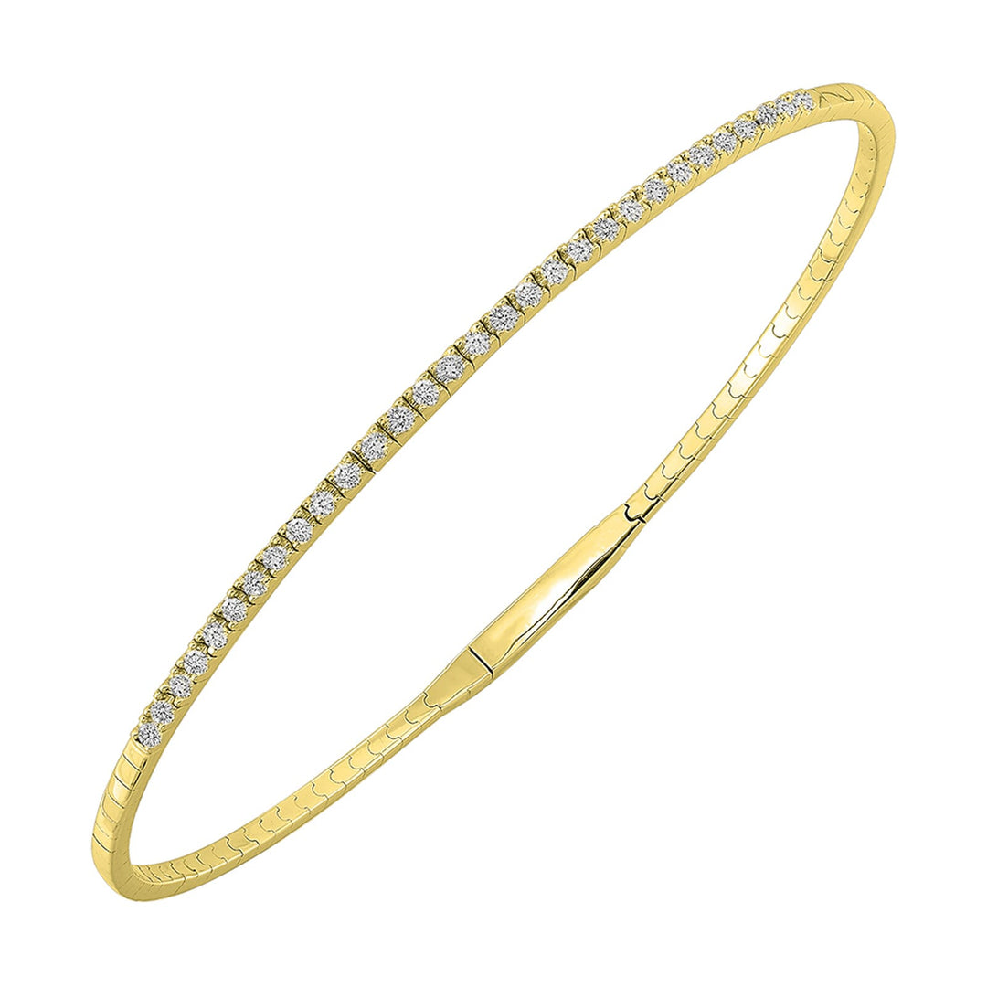 14Kt Yellow Gold Diamond 1/3Ctw Bangle
