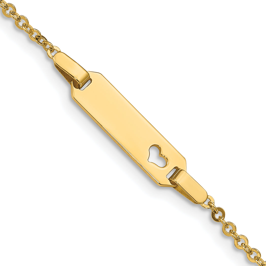 14K Childrens Heart ID Bracelet