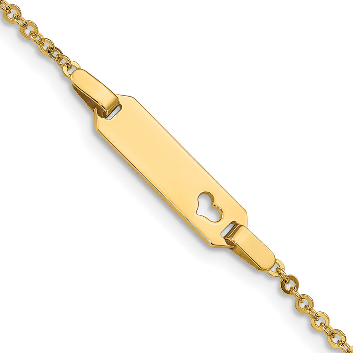 14K Childrens Heart ID Bracelet