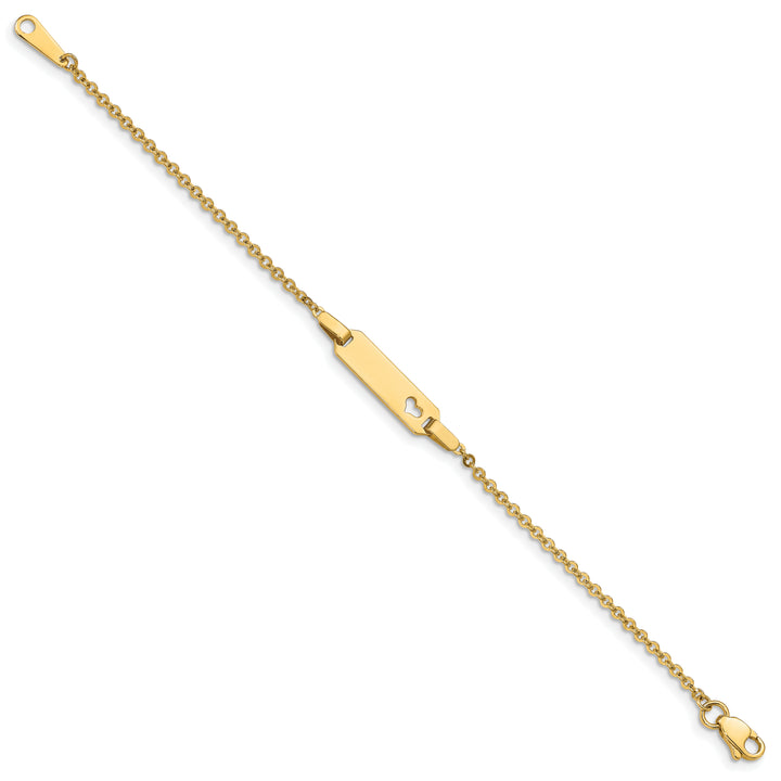 14K Childrens Heart ID Bracelet