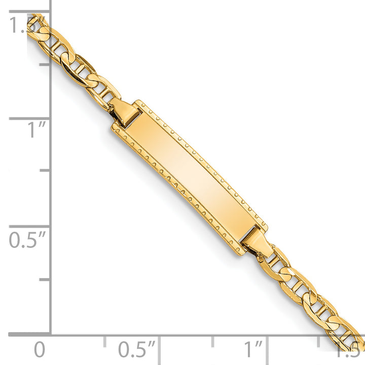 14k Childrens Anchor Link ID Bracelet
