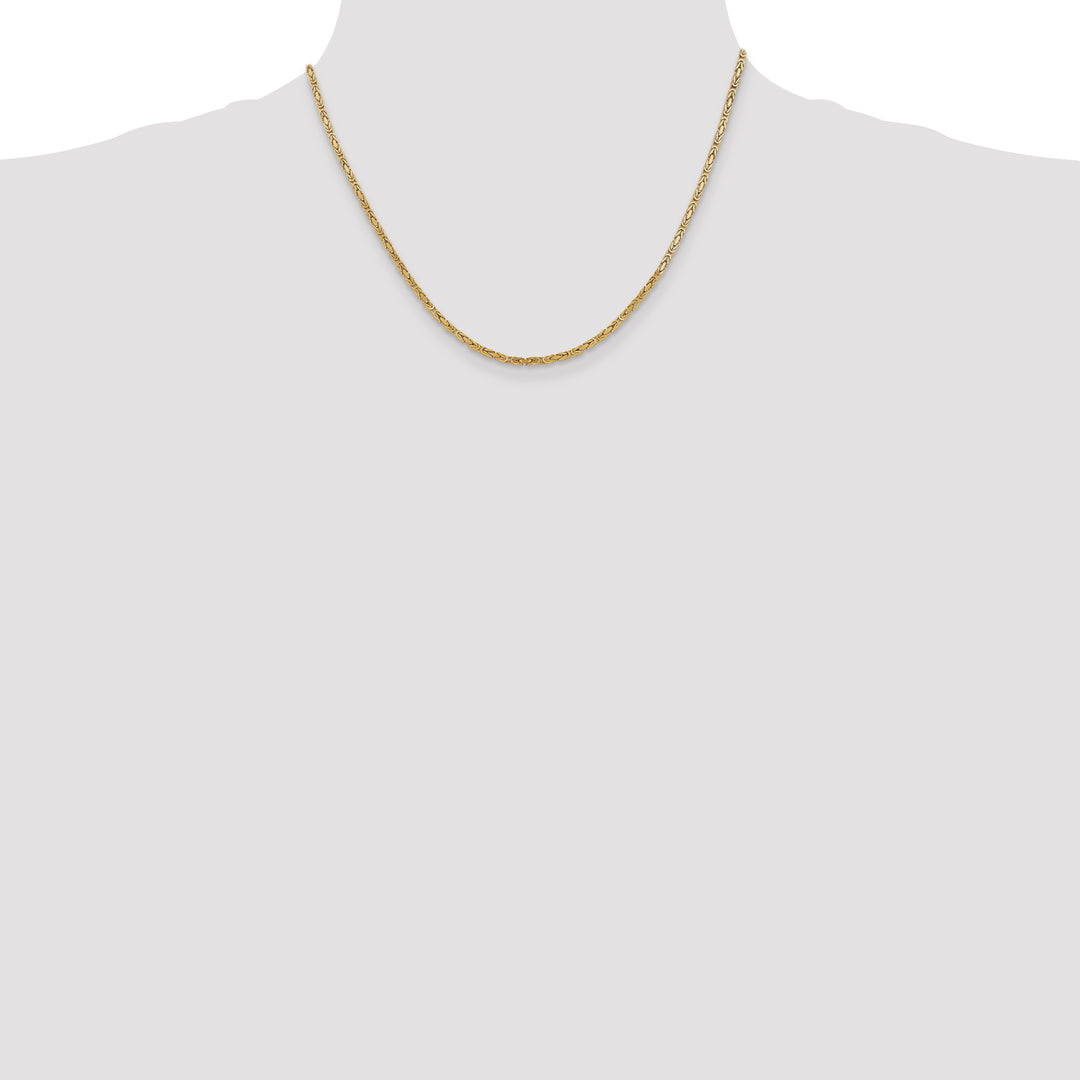 14k 2mm Byzantine Chain