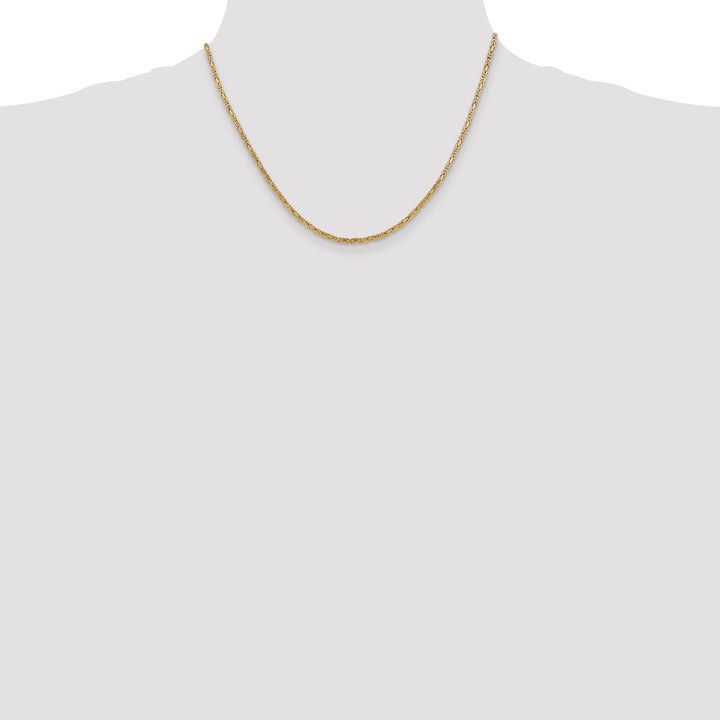 14k 2mm Byzantine Chain