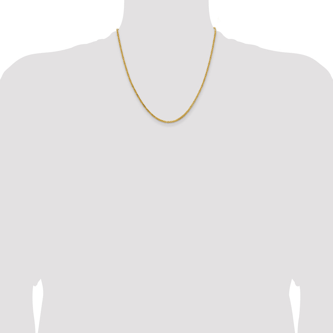14k 2mm Byzantine Chain