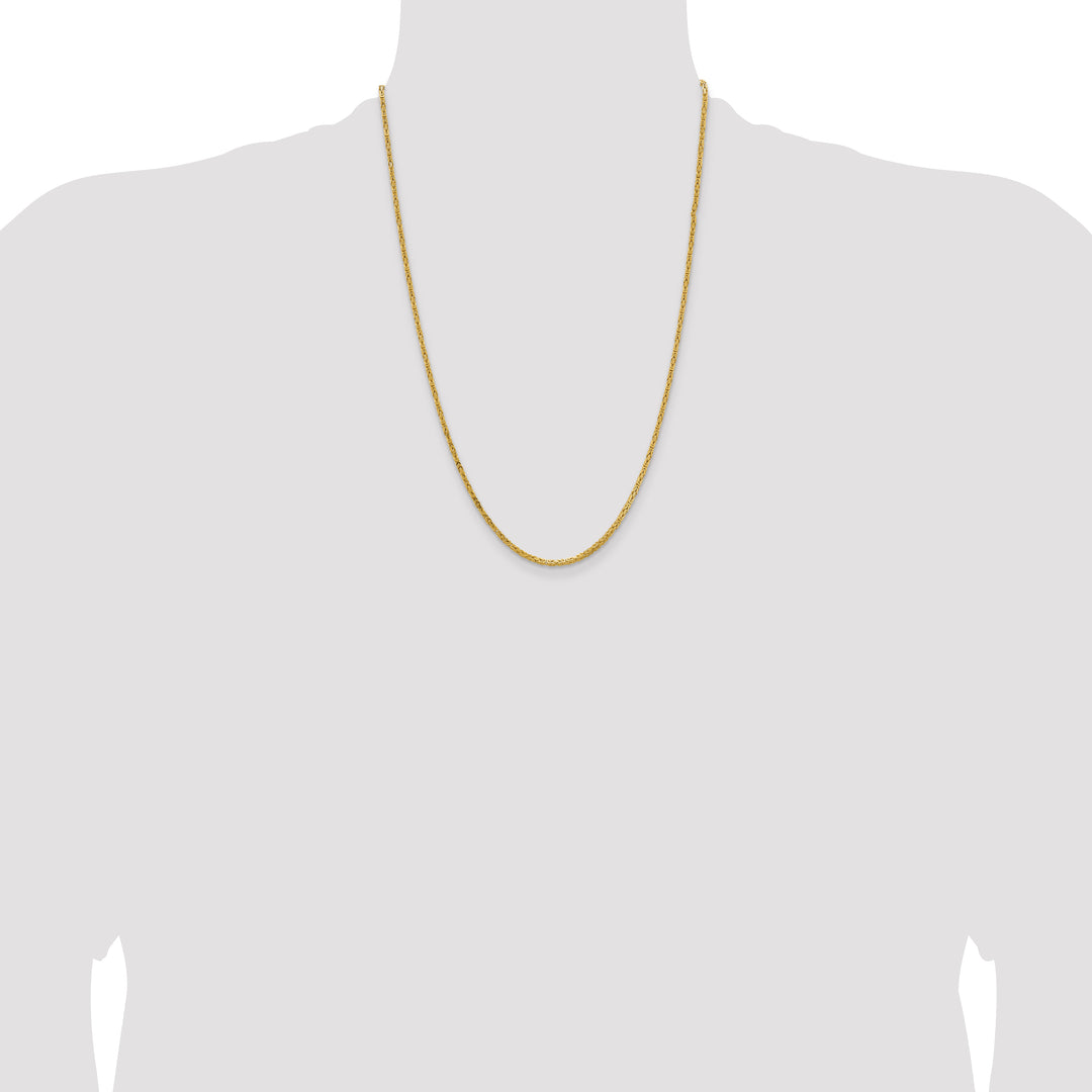 14k 2mm Byzantine Chain