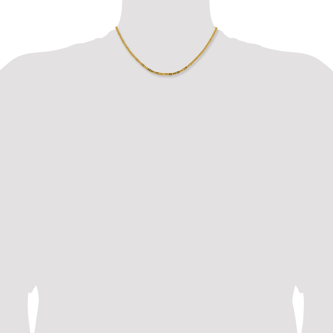 14k 2.5mm Byzantine Chain