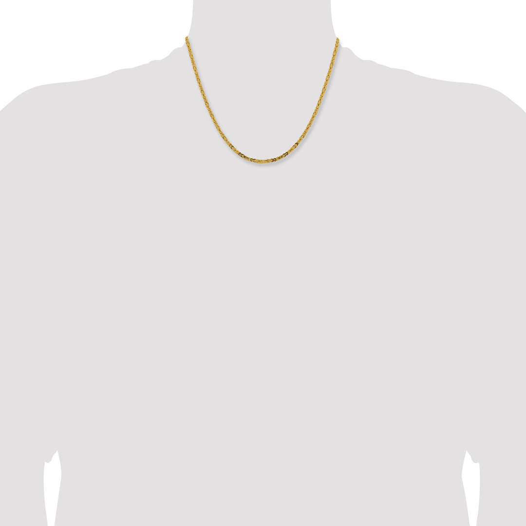 14k 2.5mm Byzantine Chain
