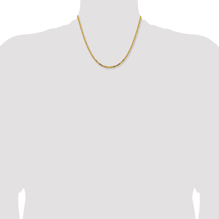 14k 2.5mm Byzantine Chain