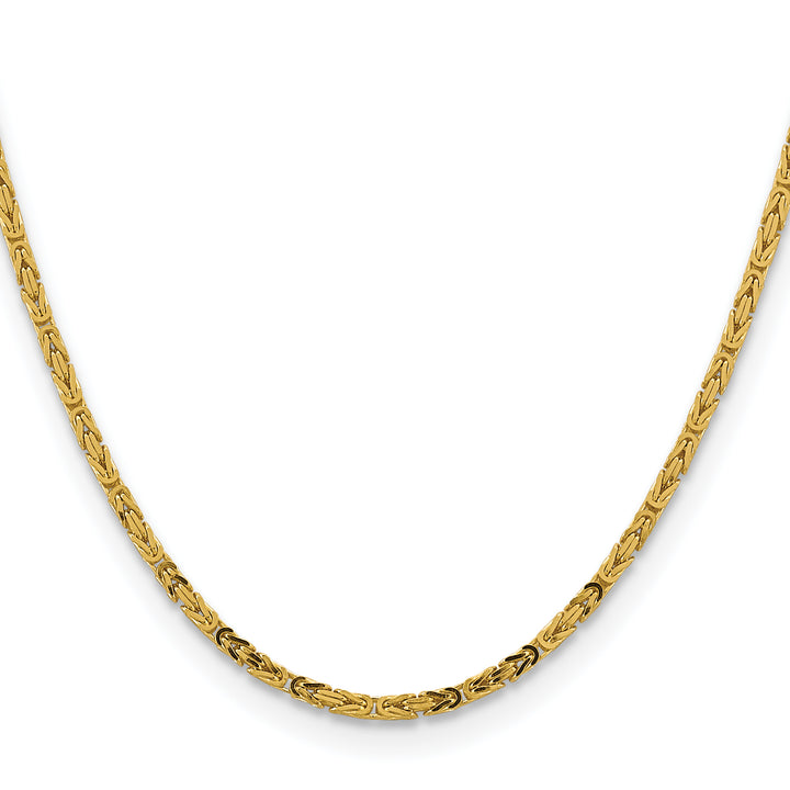 14k 2.5mm Byzantine Chain