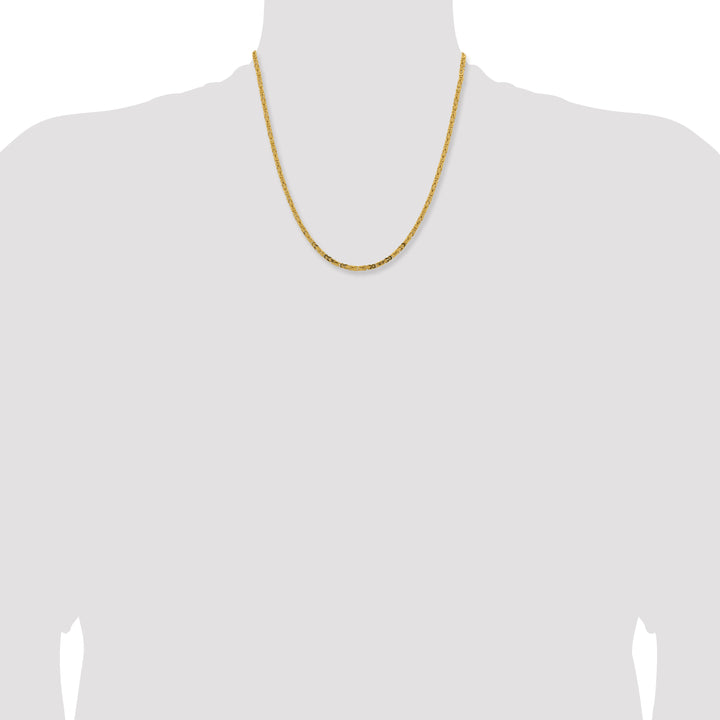 14k 2.5mm Byzantine Chain