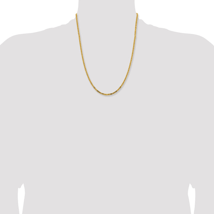 14k 2.5mm Byzantine Chain
